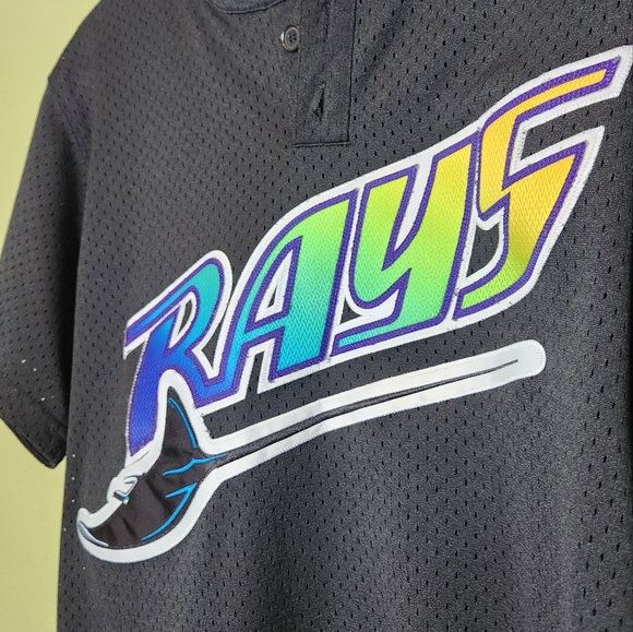 Mitchell & Ness MLB Tampa Bay Devil Rays Wade Boggs #12 Jersey Mens Medium - Picture 7 of 8